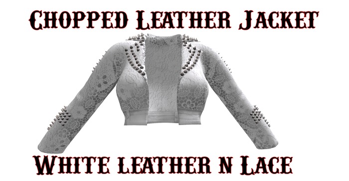 choppedwhitelaceleatherjacket