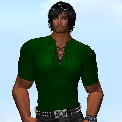 LOTE - ROGUE MALE GREEN LACED V NECK SHIRT