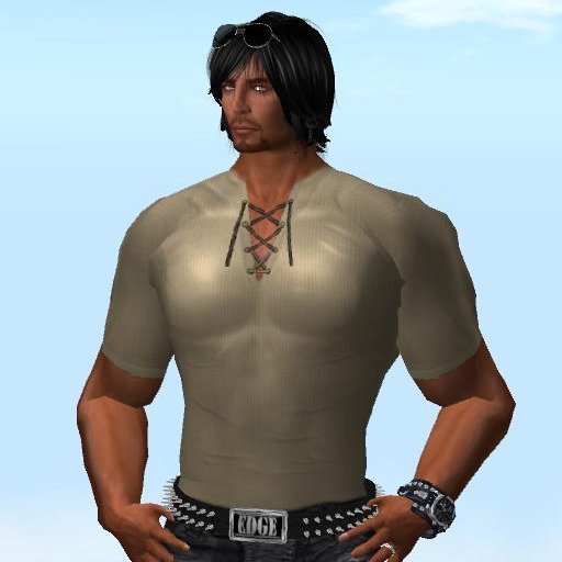 LOTE - ROGUE MALE BEIGE LACED V NECK SHIRT