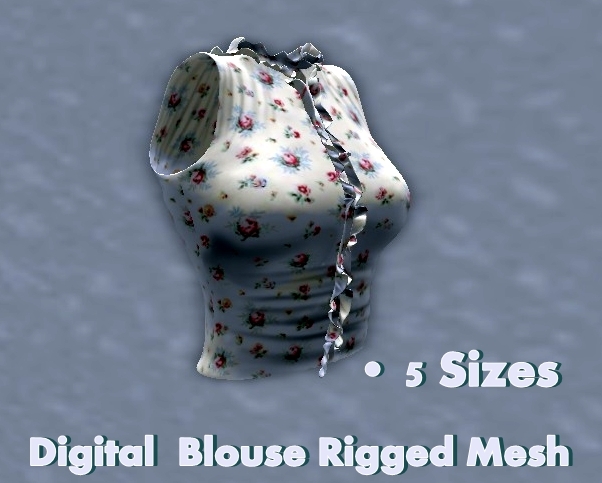 Floral  Blouse Rigged Mesh