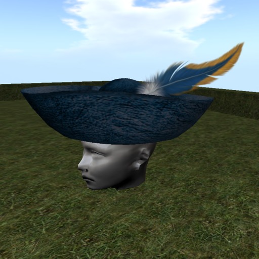 ! DD - Pirate Hat - Blue w/Feather