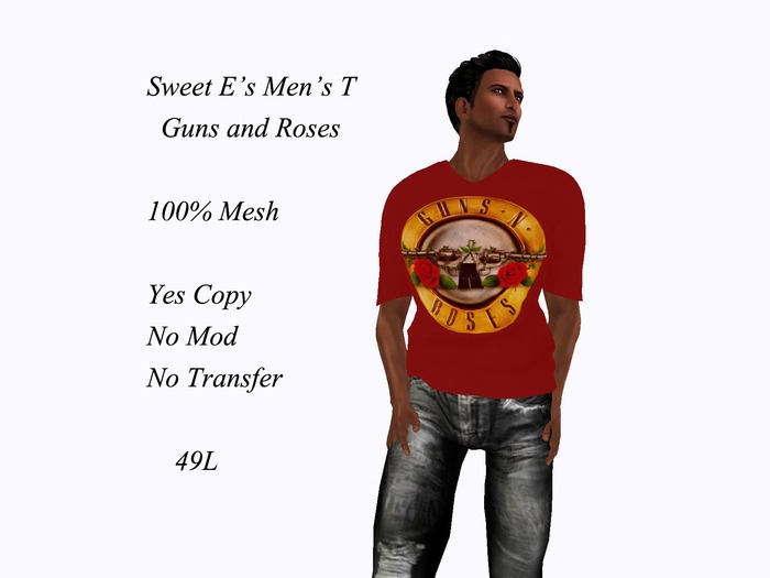 Sweet E's Guns and Roses Men's T