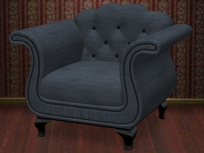 Royal Crowned Linen Multi-pose Chair - (A) SLATE