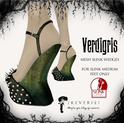 {REVERIE} Mesh Slink Wedges - Verdigris