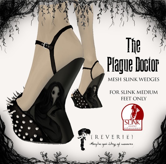 {REVERIE} Mesh Slink Wedges - The Plague Doctor