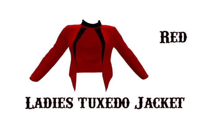 Red Ladies tuxedo Jacket