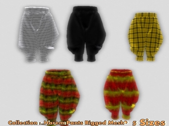 Collection :..Harem Pants Rigged Mesh