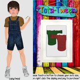TOTSI-TWEEN Dark Denim Overall Shorts  [size 8]