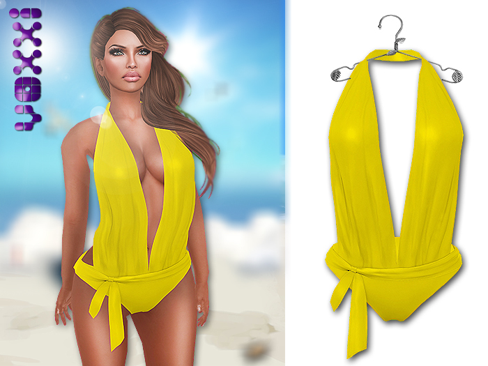 .::voxxi::. Halter Swimsuit Yellow