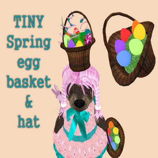 Tiny SPRING EGG basket and hat boxed