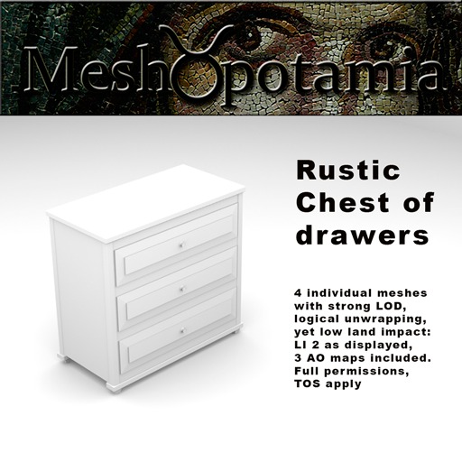 Meshopotamia Rustic chest of Drawers