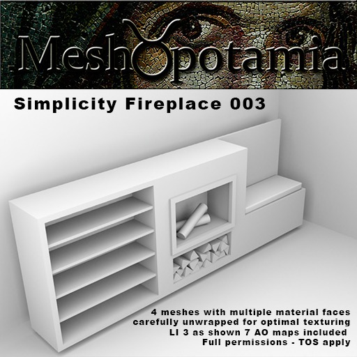 Meshopotamia Simplicity Fireplace 003 w AO textures