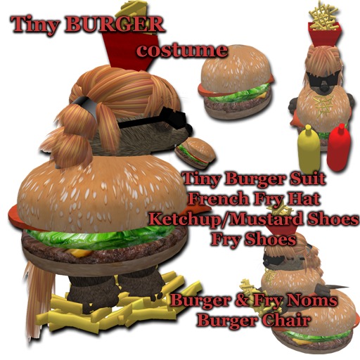 Tiny BURGER costume boxed