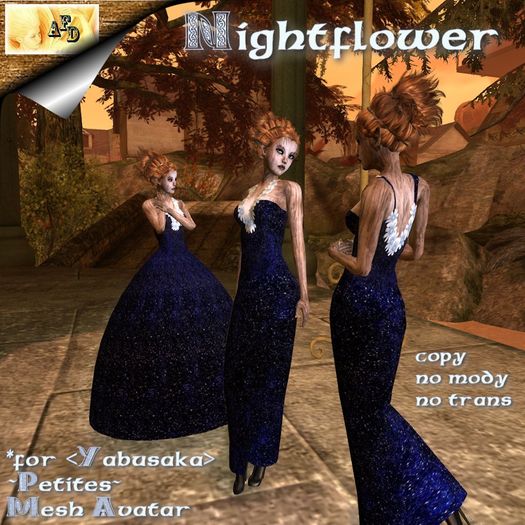 **AFD** Petites Nightflowerdress blue