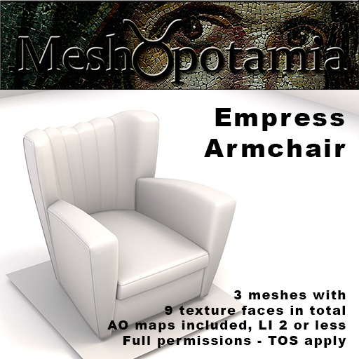 Meshopotamia Empress Armchair 002 w AO textures