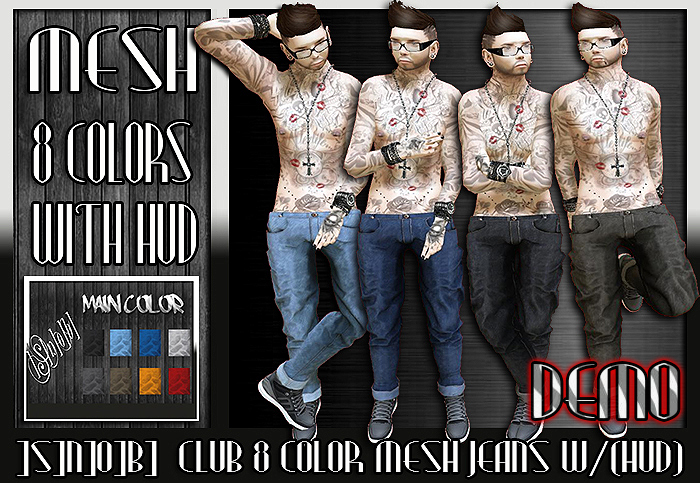 ]S]N]0]B] Club 8 Color MESH Jeans With HUD (DEMO)