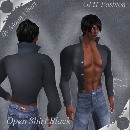 GMT Open Shirt Black