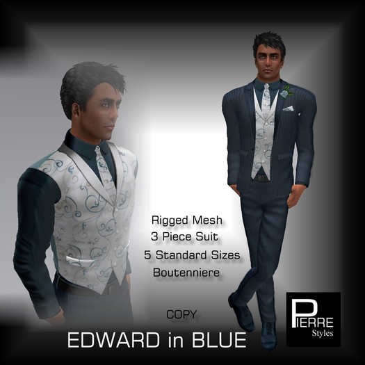 PS tux EDWARD in BLUE* Mesh 