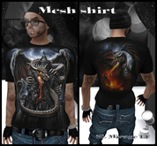 DRAGON LAVA - BLACK - Men Mesh T-Shirt
