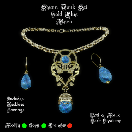 Steam Punk Set Gold Blue