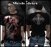 BLOOD MOON - BLACK - Men Mesh T-Shirt