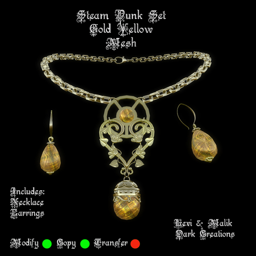 Steam Punk Set Gold Yellow