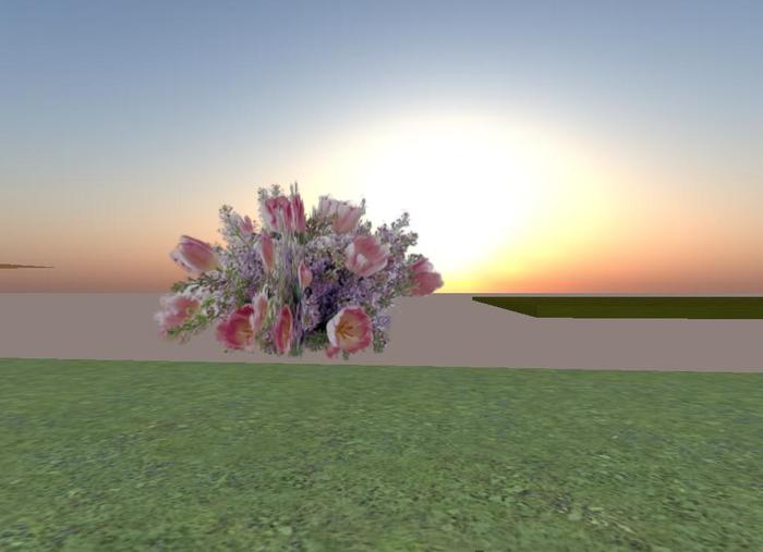 Spring Raspberry Tulips *ONLY 1 Prim & 16 Faces * Sculptured Multifaceted FF12