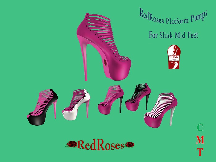 RedRoses Platform Pumps PINK