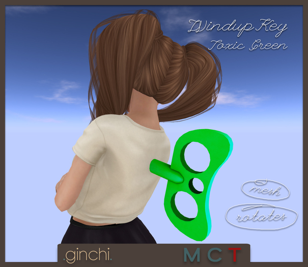 .ginchi. Mesh Windup Key - Toxic Green
