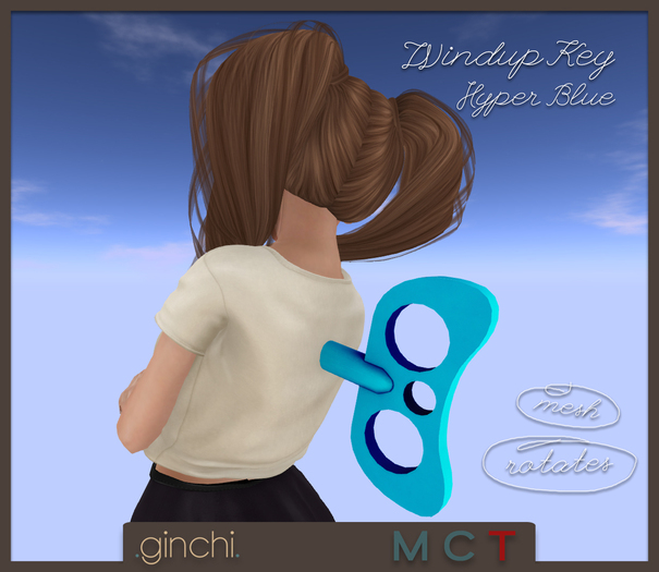 .ginchi. Mesh Windup Key - Hyper Blue