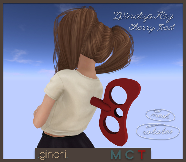 .ginchi. Mesh Windup Key - Cherry Red