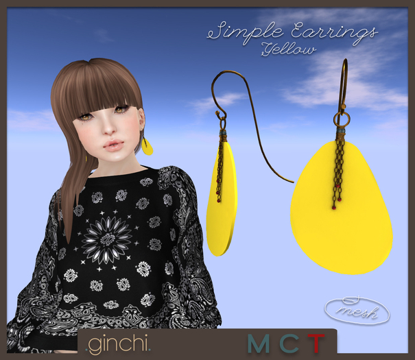 .ginchi. Simple Earrings - Yellow