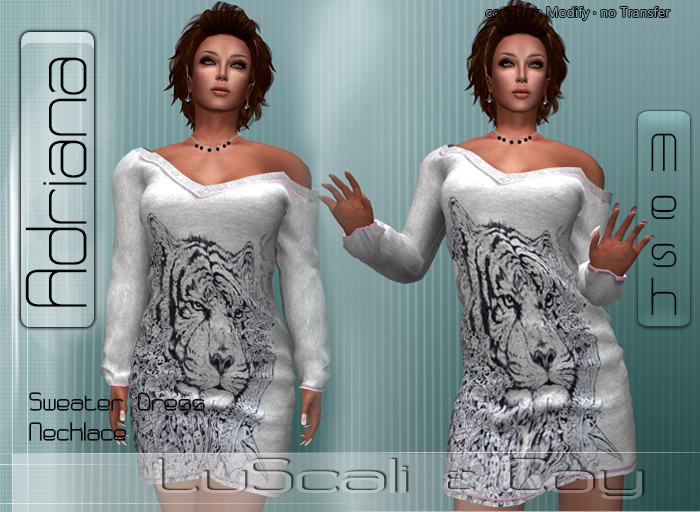 .:LS:.Adriana Short Sweater Dress Off shoulder