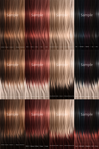 Realistic Full Permission Hair Textures (60 Colors)