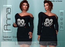 .:LS:.Anna Short Sweater Dress Off shoulder