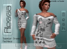 .:LS:.Alessia Short Sweater Dress Off shoulder