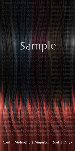 Realistic Full Permission Hair Textures: Blacks (Red Tips)