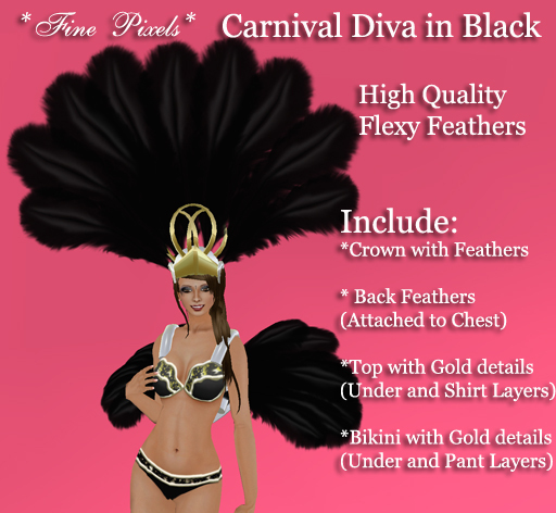 *Fine Pixels*Black Carnival Outfit 