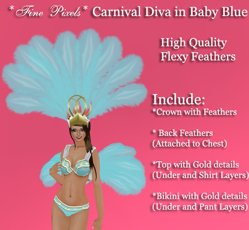 *Fine Pixels* BabyBlue Carnival Outfit  