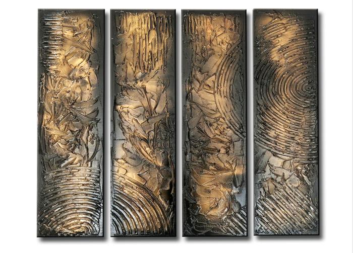 Four Wood Carved Panels