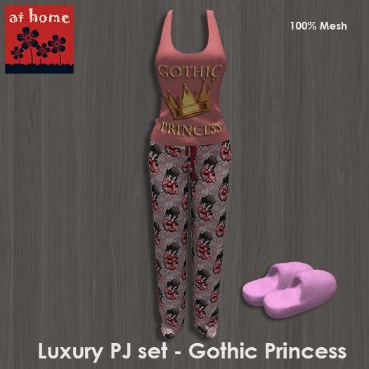 AtHome- Luxury PJ set -Gothic Princess