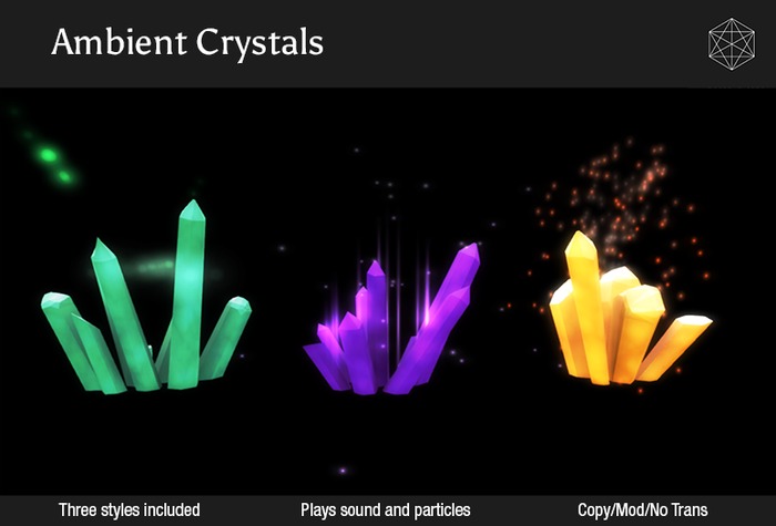 Ambient Crystals with sound and particles