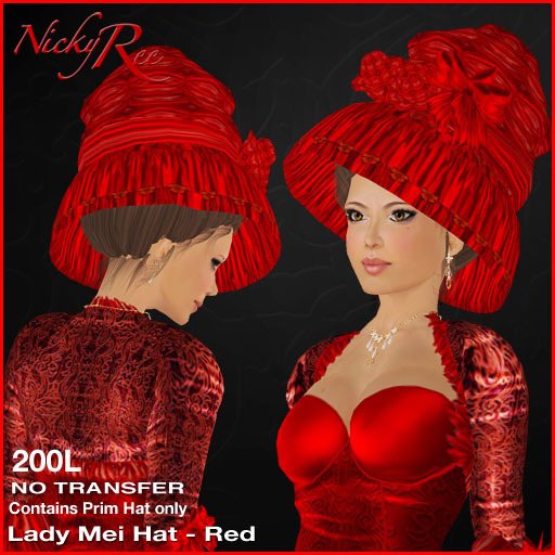 *DNR* Lady Mei Hat - Red