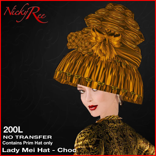 *DNR* Lady Mei Hat - Choc