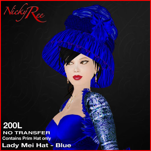 *DNR* Lady Mei Hat - Blue