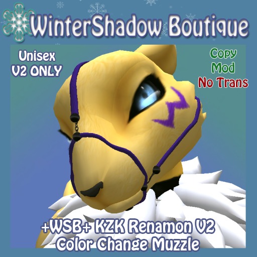 +WSB+ KZK Renamon v2 Color Change Muzzle (BOXED)