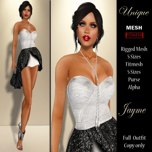 **SD** Jayme White Dress Outfit  BSM