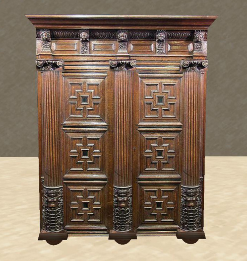 Antique Dutch Renaissance Armoire