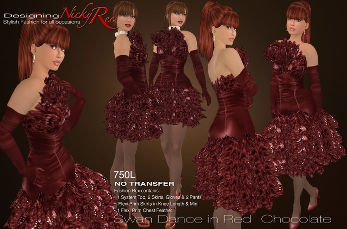 Nicky Ree Swan Dance Dresses in Red Chocolate