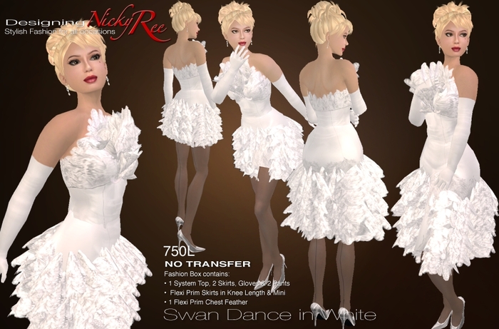 Nicky Ree Swan Dance Dresses in White